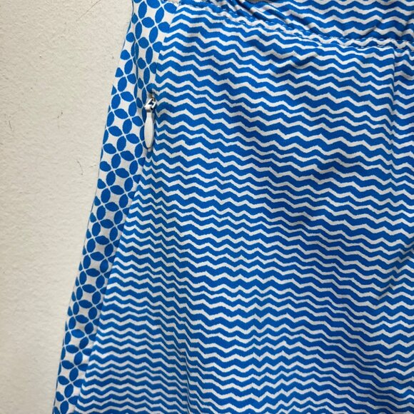 J. McLaughlin Blue White Athletic Skort With Side Pockets & Built-In Shorts  L - Picture 7 of 9